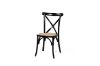 Picture of Test No Order - ALBION Solid Beech Cross Back Dining Chair with Rattan Seat (Black)