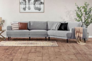 Picture of Test No Order - BIANCA Angular Chaise Sofa (Light Grey)