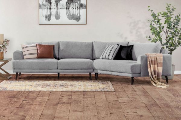 Picture of Test No Order - BIANCA Angular Chaise Sofa (Light Grey)