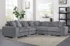 Picture of Test No Order - WINSTON Corduroy Velvet Modular Sofa (Grey) - 5PC Big Corner Set