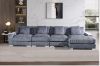 Picture of Test No Order - WINSTON Corduroy Velvet Modular Sofa (Grey) - 5PC Big Corner Set