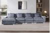 Picture of Test No Order - WINSTON Corduroy Velvet Modular Sofa (Grey) - 5PC Big Corner Set