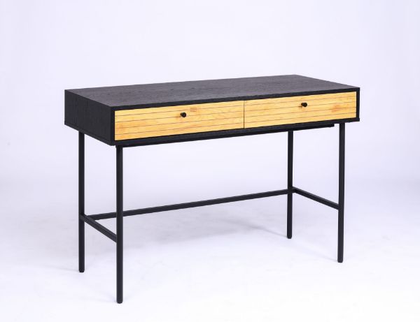 Picture of Test No Order - COLIN 120 Work Desk/Console Table with Line Design (Black)