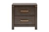 Picture of Test No Order - GLINDA 2-Drawer Nightstand (Grey) 