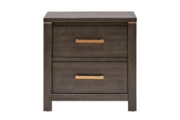 Picture of Test No Order - GLINDA 2-Drawer Nightstand (Grey) 