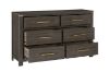 Picture of Test No Order - GLINDA 6-Drawer Dresser with Mirror (Grey)