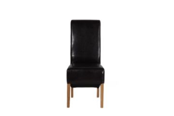 Picture of Test No Order - RIVERLAND Upholstery Dining Chair in Black (Solid Oak)