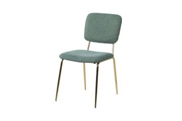 Picture of Test No Order - LASKY Gold Frame Fabric Dining Chair (Green)