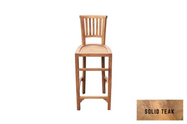 Picture of Test No Order - BALI Outdoor Solid Teak Wood Bar Chair