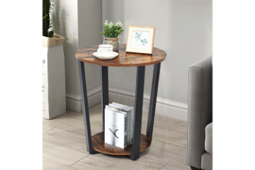 Picture of Test No Order - VINA Round End Table (Rustic Brown)