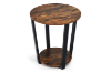 Picture of Test No Order - VINA Round End Table (Rustic Brown)