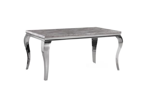 Picture of Test No Order - AITKEN 160 Marble Top Stainless Steel Dining Table (Grey)