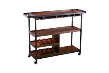 Picture of Test No Order - ALLY Rolling Wine Cart (Dark Brown)