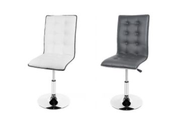 Picture of Test No Order - OLIVIA Height Adjustable Bar Chair (White/Dark Grey)