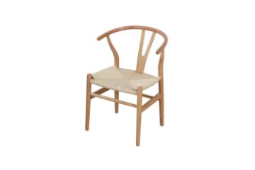 Picture of Test No Order - WISHBONE Solid Beech Wood Y Replica Chair (Natural)