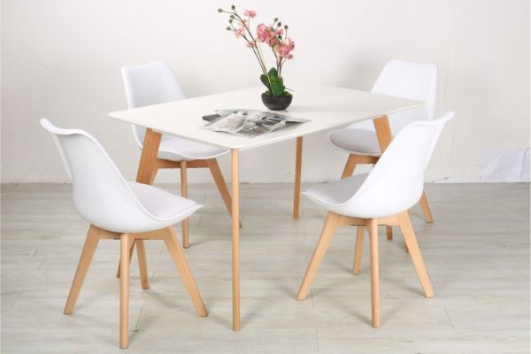 Picture of Test No Order - EFRON 1.2M/1.4M/1.6M 5PC Dining Set (White)