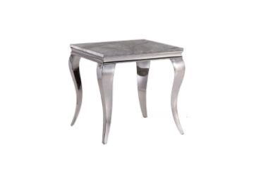 Picture of Test No Order - AITKEN Marble Top Stainless Steel End Table (Grey)