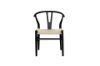 Picture of Test No Order -  WISHBONE Solid Beech Y Replica Chair (Black Frame-Beige Seat)