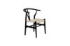 Picture of Test No Order -  WISHBONE Solid Beech Y Replica Chair (Black Frame-Beige Seat)