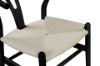 Picture of Test No Order -  WISHBONE Solid Beech Y Replica Chair (Black Frame-Beige Seat)