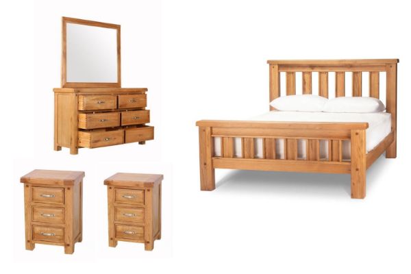 Picture of Test No Order - WESTMINSTER Solid Oak Bedroom Combo - 5PC Queen size