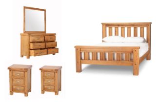 Picture of Test No Order - WESTMINSTER Solid Oak Bedroom Combo - 5PC King Size