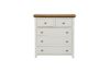 Picture of Test No Order - NOTTINGHAM 5-Drawer Solid Oak Wood Tallboy (White)