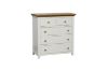 Picture of Test No Order - NOTTINGHAM 5-Drawer Solid Oak Wood Tallboy (White)