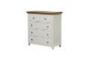 Picture of Test No Order - NOTTINGHAM 5-Drawer Solid Oak Wood Tallboy (White)