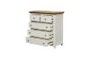 Picture of Test No Order - NOTTINGHAM 5-Drawer Solid Oak Wood Tallboy (White)