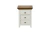 Picture of Test No Order - NOTTINGHAM 3-Drawer Solid Oak Wood Bedside Table (White)