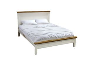 Picture of Test No Order - NOTTINGHAM Solid Oak Wood Bed Frame (White) - Queen