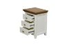 Picture of Test No Order - NOTTINGHAM 3-Drawer Solid Oak Wood Bedside Table (White)