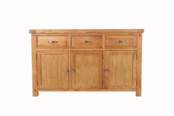 Picture of Test No Order - WESTMINSTER Solid Oak Wood 3-Door 3-Drawer Buffet/Sideboard