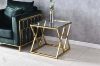 Picture of Test No Order - DIAMOND 55 Glass Top with Golden Stainless Steel Frame Side Table