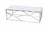 Picture of Test No Order - LELLA Rectangle Clear Glass Coffee Table (Silver)