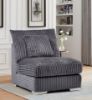 Picture of Test No Order - WINSTON Corduroy Velvet Modular Sofa (Grey) - Armless Chair