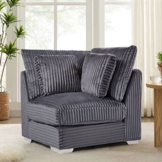 Picture of Test No Order - WINSTON Corduroy Velvet Modular Sofa (Grey) - Corner Part