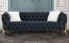 Picture of Test No Order - NORFOLK 3/2/1 Seater Button Tufted Velvet Sofa Range (Black)