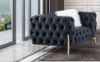 Picture of Test No Order - NORFOLK 3/2/1 Seater Button Tufted Velvet Sofa Range (Black)