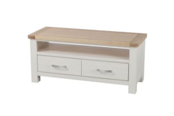 Picture of Test No Order - SICILY 115 2 DRW Small TV Unit Solid Wood - Ash Top