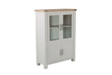 Picture of Test No Order - SICILY 130cmx100cm 4-Door Display Cabinet Solid Wood Ash Top