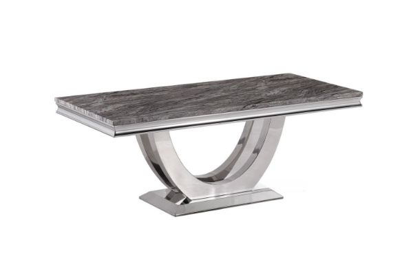 Picture of Test No Order - NUCCIO 120 Marble Top Stainless Steel Coffee Table (Dark Grey)