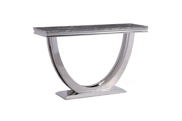 Picture of Test No Order - NUCCIO 140 Marble Top Stainless Steel Console Table (Dark Grey)