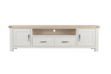 Picture of Test No Order - SICILY 201 2 DRW Large TV Unit (Solid Wood - Ash Top)