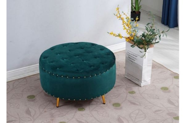 Picture of Test No Order - AQEEL Round Ottoman (Green)