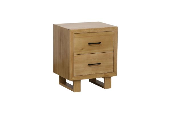 Picture of Test No Order - LYNWOOD 2-Drawer Solid Tasmanian Oak Wood Bedside Table