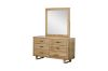 Picture of Test No Order - LYNWOOD 6-Drawer Solid Tasmanian Oak Dressing Table with Mirror