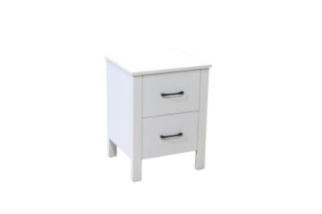 Picture of Test No Order - CLOUDWOOD 2-Drawer Solid Pinewood Bedside Table (White)