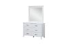 Picture of Test No Order - CLOUDWOOD 6-Drawer Solid Pinewood Dressing Table with Mirror (White)